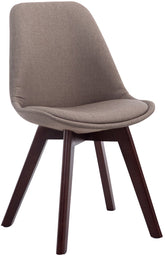 Besucherstuhl Borneo V2 Walnuss Stoff - taupe