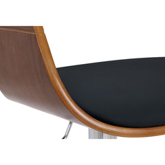 Barhocker Kingston C - walnuss/schwarz - InfinityMarket