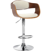 Barhocker Kingston C - walnuss/weiß - InfinityMarket