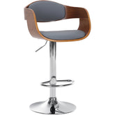 Barhocker Kingston C Kunstleder - walnuss/grau