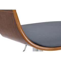 Barhocker Kingston C Kunstleder - walnuss/grau