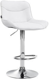 Barhocker Vonore Kunstleder chrom - wei�