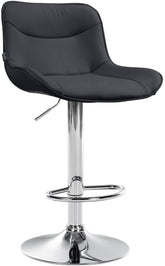 Barhocker Vonore Kunstleder chrom - schwarz