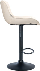 Barhocker Vonore Kunstleder schwarz - creme