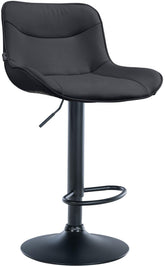 Barhocker Vonore Kunstleder schwarz - schwarz