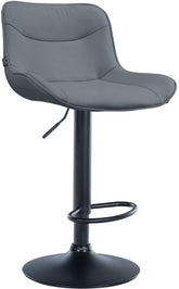 Barhocker Vonore Kunstleder schwarz - grau