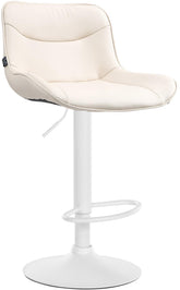Barhocker Vonore Kunstleder wei� - creme
