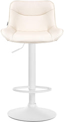 Barhocker Vonore Kunstleder wei� - creme