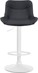 Barhocker Vonore Kunstleder wei� - schwarz