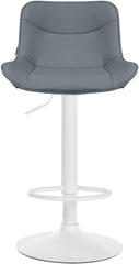 Barhocker Vonore Kunstleder wei� - grau