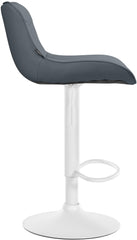 Barhocker Vonore Kunstleder wei� - grau