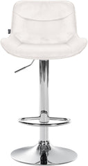 Barhocker Vonore Samt chrom - creme