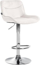 Barhocker Vonore Samt chrom - creme