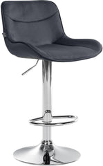 Barhocker Vonore Samt chrom - schwarz