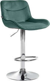 Barhocker Vonore Samt chrom - gr�n