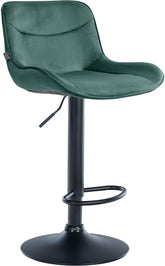 Barhocker Vonore Samt schwarz - gr�n