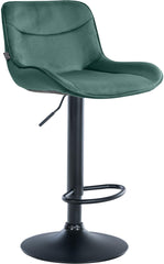 Barhocker Vonore Samt schwarz - gr�n