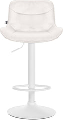 Barhocker Vonore Samt wei� - creme