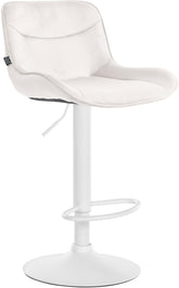 Barhocker Vonore Samt wei� - creme