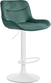 Barhocker Vonore Samt wei� - gr�n