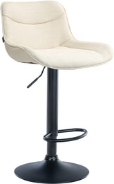 Barhocker Vonore Stoff schwarz - creme