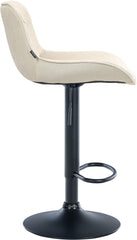 Barhocker Vonore Stoff schwarz - creme