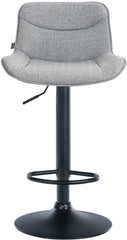 Barhocker Vonore Stoff schwarz - grau