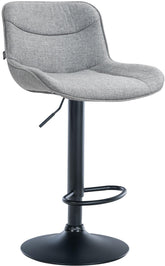 Barhocker Vonore Stoff schwarz - grau