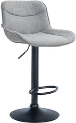 Barhocker Vonore Stoff schwarz - grau