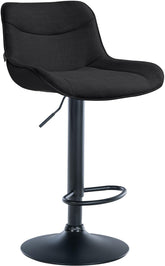 Barhocker Vonore Stoff schwarz - schwarz