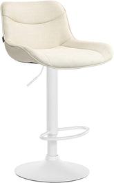 Barhocker Vonore Stoff wei� - creme