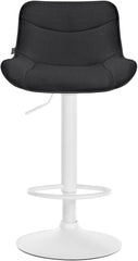 Barhocker Vonore Stoff wei� - schwarz