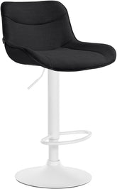 Barhocker Vonore Stoff wei� - schwarz