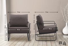 Lounger Manea Kunstleder - braun