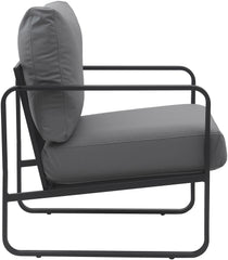 Lounger Manea Kunstleder - grau