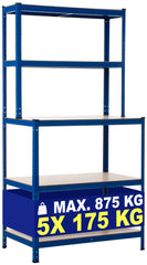 Steckregal inkl. Werkbank 2+3 - blau