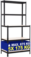 Steckregal inkl. Werkbank 2+3 - schwarz