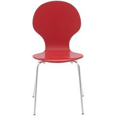 Set di 2 sedie da riunioni Diego in rosso, design classico e impilabile, perfette per uffici e eventi.
