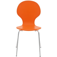 Set di 2 sedie da riunione impilabili Diego in arancione, design classico per ogni occasione e ambiente.
