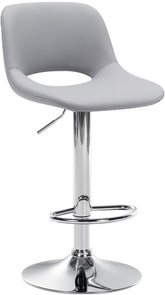 Barhocker Camden Kunstleder chrom - grau