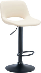 Barhocker Camden Kunstleder schwarz - creme