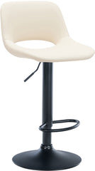 Barhocker Camden Kunstleder schwarz - creme