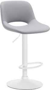 Barhocker Camden Kunstleder wei� - grau
