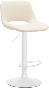 Barhocker Camden Kunstleder wei� - creme