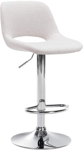 Barhocker Camden Stoff chrom - creme