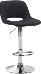 Barhocker Camden Stoff chrom - schwarz
