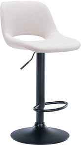 Barhocker Camden Stoff schwarz - creme