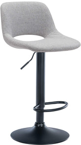 Barhocker Camden Stoff schwarz - hellgrau