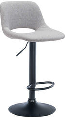 Barhocker Camden Stoff schwarz - hellgrau