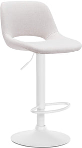 Barhocker Camden Stoff wei� - creme